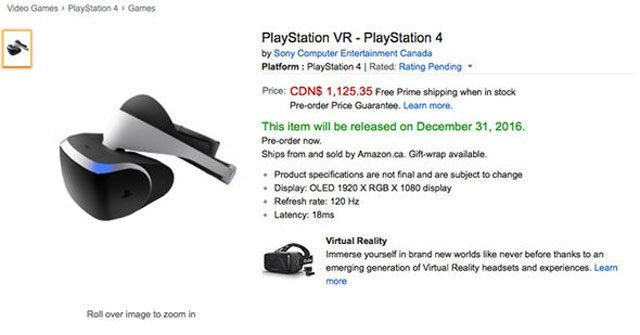 Źródło: Express - PlayStation VR będzie sporo droższe niż Oculus Rift - wiadomość - 2016-01-09