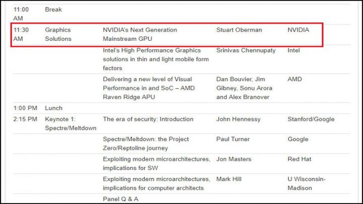 Oto najbardziej interesujący fragment programu konferencji Hot Chips 2018. - Wiemy, kiedy Nvidia zaprezentuje nowe karty graficzne - wiadomość - 2018-06-01