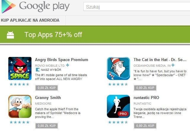 Wyprzedaż w sklepie Google Play. Aplikacje i gry za ćwierć dolara - ilustracja #1