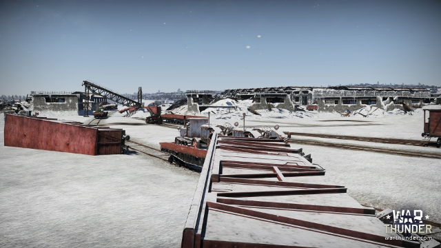 Jedną z nowych map wprowadzonych w łatce jest zimowa lokacja Stalingradzka fabryka traktorów. - War Thunder doczekało się nowej aktualizacji i zmian w silniku gry - wiadomość - 2015-11-05
