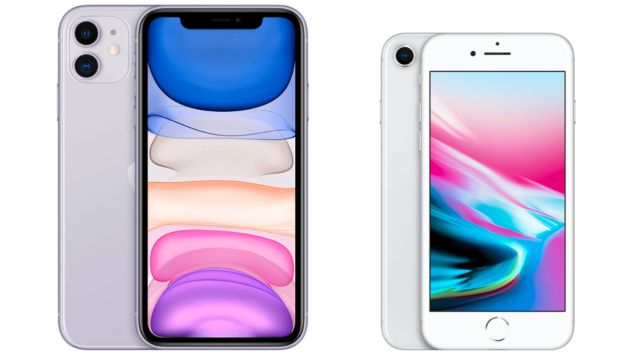 iPhone SE2 miałby łączyć cechy iPhone’a 11 (z lewej) i iPhone’a 8 (z prawej). - Mały i "tani" smartfon od Apple? iPhone SE 2 może ukazać się na wiosnę  - wiadomość - 2019-10-04
