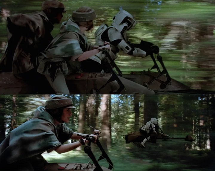 Emocjonująca scena z Powrotu Jedi w wersji LEGO - recenzja dioramy Pościg na ścigaczu przez Endor - ilustracja #1