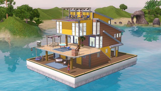 O, patrz, pływający dom! To będzie normalny widok w The Sims 3: Rajska wyspa - The Sims 3: Rajska wyspa zadebiutuje 26 czerwca - wiadomość - 2013-04-12