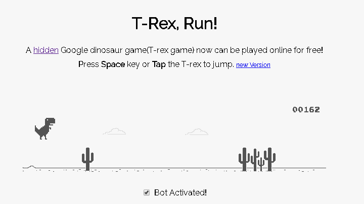 T-Rex z Google Chrome oszukany - stworzono autopilota - ilustracja #3