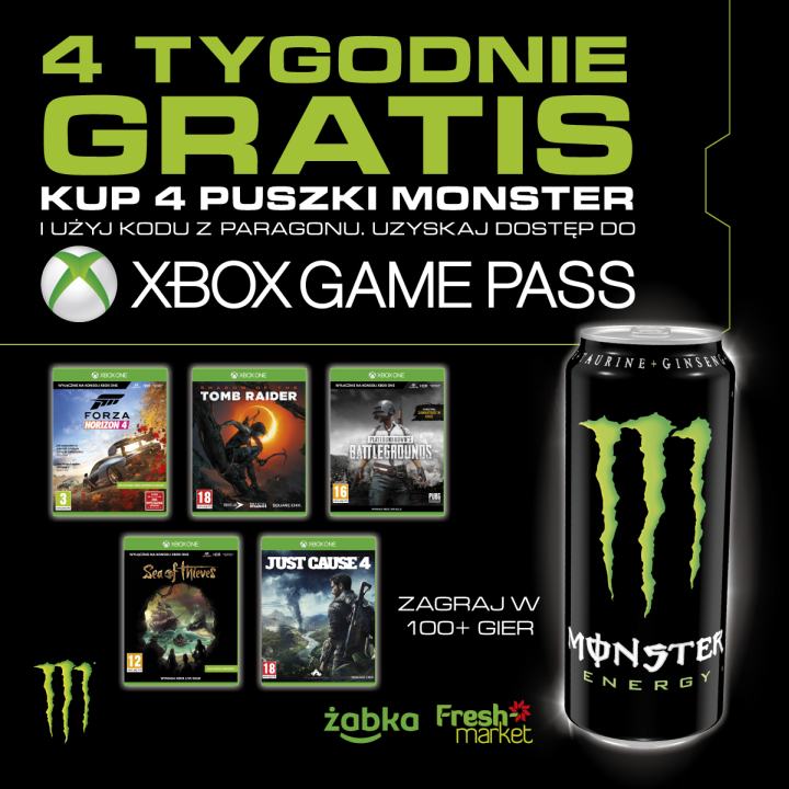 Microsoft informuje o podjęciu współpracy z marką Monster Energy i sklepami sieci Żabka - ilustracja #1