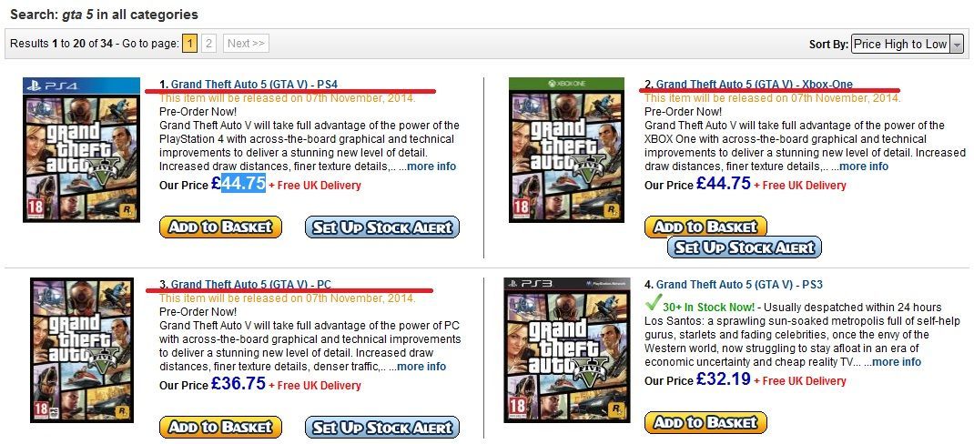 GTA V na PC, PS4 oraz XOne w ofercie sklepu GameSeek z listopadową datą premiery. - Grand Theft Auto V na PC, PlayStation 4 i Xbox One zadebiutuje już 7 listopada? - wiadomość - 2014-07-24