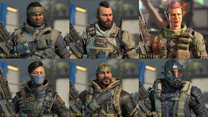 Prophet, Ruin, Battery, Seraph, Nomad i Firebreak to szóstka specjalistów powracających z Call of Duty: Black Ops III. - Wszystko o Call of Duty: Black Ops 4 (cena, edycje kolekcjonerskie, DLC) - akt. #8 - wiadomość - 2019-01-09