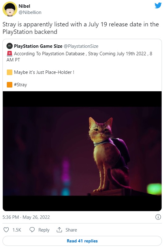 W PSN pojawiła się data premiery Stray, cyberpunkowej gry o kocie - ilustracja #1