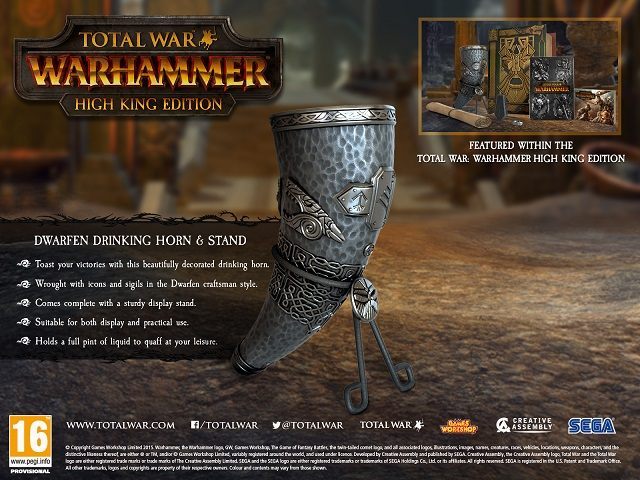 Total War: Warhammer - High King Edition – róg. - Total War: Warhammer ukaże się w kwietniu 2016 roku. Ujawniono edycję kolekcjonerską - wiadomość - 2015-10-22