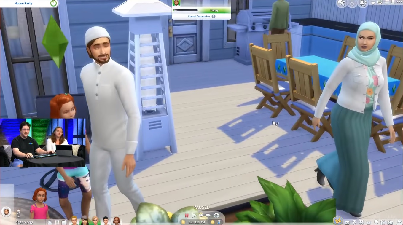 Pani Simowa Nasir chyba jest o coś zła na Pana Sima Nasira. - The Sims 4 świętuje 5-lecie m.in. zawartością inspirowaną kulturą islamu - wiadomość - 2019-09-04