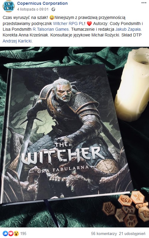 Polskie wydanie The Witcher RPG ukończone - rozpoczęła się wysyłka - ilustracja #2