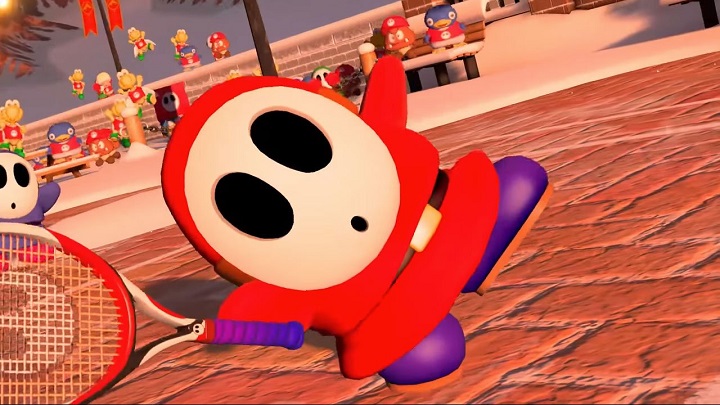 Shy Guy to jeden z zawodników, którzy wkrótce dołączą do rozgrywek Mario Tennis Aces. - Podsumowanie Nintendo Direct (Final Fantasy, Animal Crossing, Cities Skylines) - wiadomość - 2018-09-15