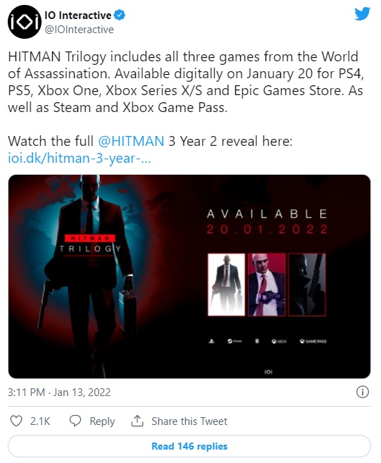 Hitman Trilogy trafi wkrótce do Game Passa i na Steam - ilustracja #1