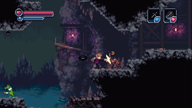 Jeden z przykładowych poziomów Chasm - Chasm – wystartował Kickstarter dwuwymiarowej gry platformowej inspirowanej Castlevanią - wiadomość - 2013-04-15