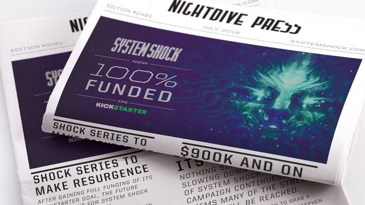 Autorzy pochwalili się sukcesem za pomocą tego artworka. - System Shock przekroczył cel minimalny na Kickstarterze - wiadomość - 2016-07-10