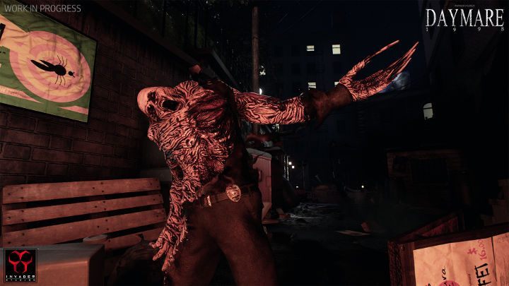Finał zwiastuna to walka z potworem, na którym pistoletowe kule nie robią dużego wrażenia. - Daymare: 1998 – gameplay z gry twórców Resident Evil 2 Reborn - wiadomość - 2016-12-18