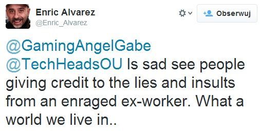 Enric Alvarez odpiera zarzuty na Twitterze.