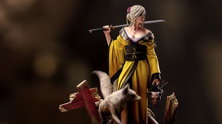 Tak prezentuje się Ciri w japońskim wydaniu. - CD Projekt RED prezentuje figurkę Ciri i Kitsune - wiadomość - 2019-12-21