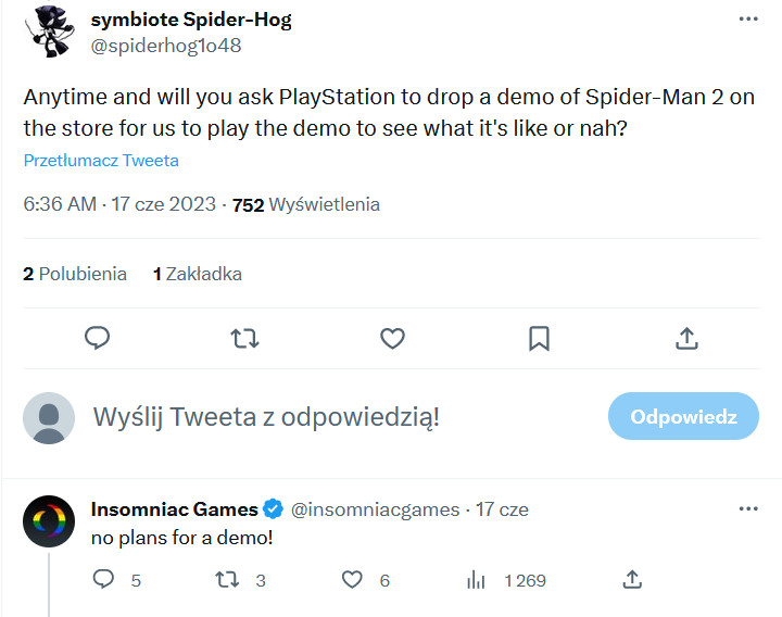 Czy możemy liczyć na demo Spider-Mana 2 na PS5? Insomniac Games odpowiada - ilustracja #1