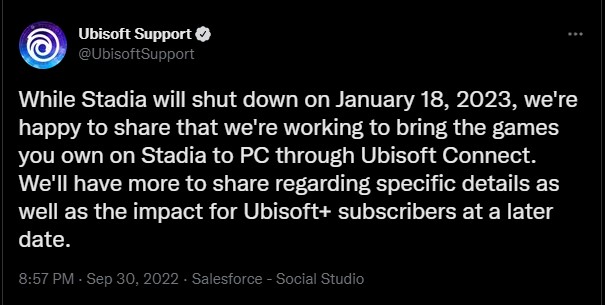 Miły gest Ubisoftu, gry kupione na Stadię przeniesiesz na PC - ilustracja #1