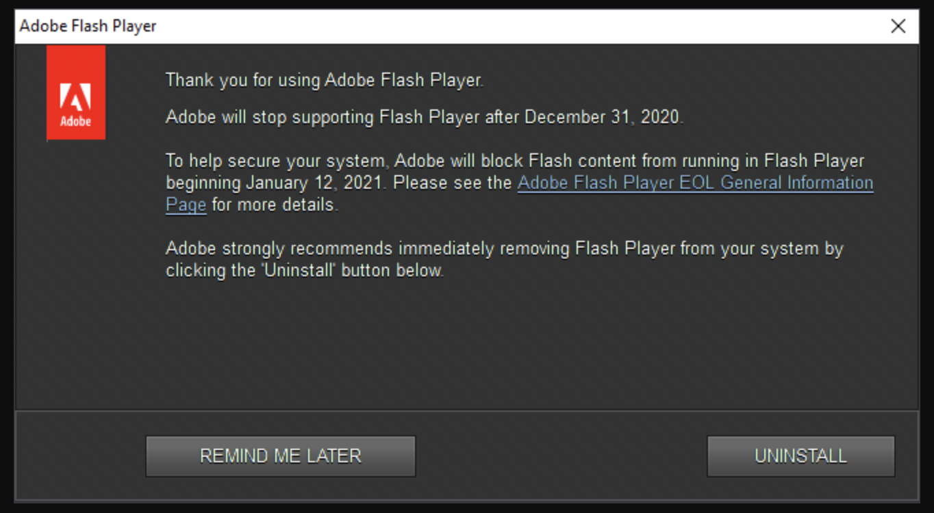 Koniec technologii Flash; Microsoft usuwa ją automatycznie z Windowsa - ilustracja #1