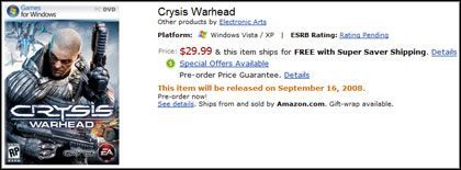 Niska cena Crysis: Warhead - ilustracja #1