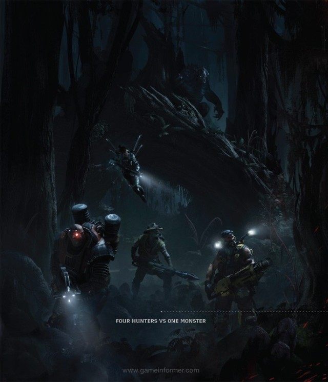 Evolve to nowa wieloosobowa gra akcji od twórców Left 4 Dead. (Źródło: Game Informer) - Evolve – ujawniono szczegóły na temat nowego dzieła studia Turtle Rock - wiadomość - 2014-01-09