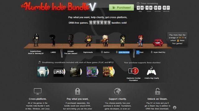 Humble Indie Bundle V zarobiła ponad 4,2 miliona dolarów - ilustracja #1