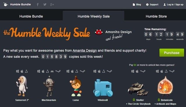 Promocja dobiegnie końca 9 stycznia o godzinie 20:00. - Nowe Humble Weekly Sale (m.in. Machinarium, Botanicula i Shelter) - wiadomość - 2014-01-03