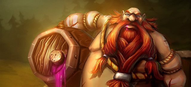 Gragas wraz z jego nieodłączna beczką.