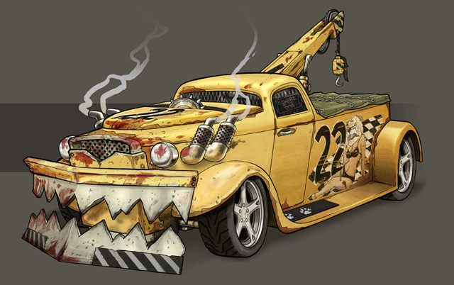 Concept art pojazdu Psycho Pitbull. - Carmageddon: Reincarnation – data premiery, nowe informacje, nowa technologia - wiadomość - 2013-01-14