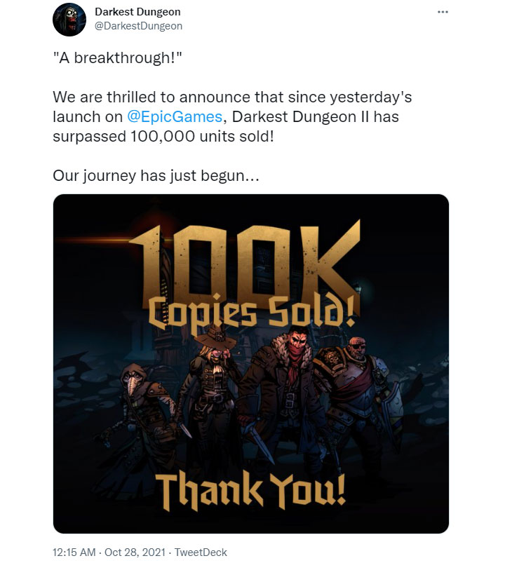 Darkest Dungeon 2 już jest sukcesem, nawet bez Steama - ilustracja #1