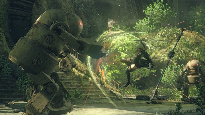 Walka w NieR: Automata korzysta z najlepszych tradycji produkcji PlatinumGames. - NieR: Automata zadebiutuje na PC 17 marca. Znamy wymagania sprzętowe oraz pierwsze oceny - wiadomość - 2017-03-06