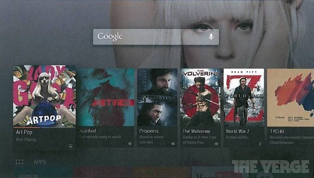 Android TV umożliwi oglądanie filmów, słuchanie muzyki i granie w gry wideo. / Źródło: The Verge. - Android TV odpowiedzią Google na Amazon Fire TV? - wiadomość - 2014-04-08