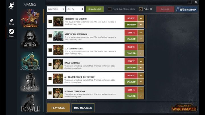 Gra ułatwi fanom zarówno tworzenie modyfikacji, jak i dzielenie się nimi z resztą społeczności. - Total War: Warhammer zaoferuje wsparcie dla modów i Steam Workshop - wiadomość - 2016-05-09