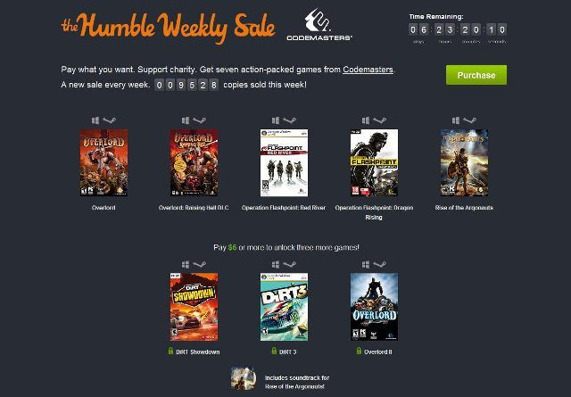 W tym tygodniu „bohaterami” The Humble Weekly Sale są gry Codemasters - Nowe The Humble Weekly Sale z grami Codemasters – m.in. DiRT, Overlord, Operation Flashpoint - wiadomość - 2014-01-30