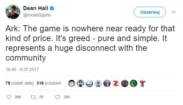 Jeden z wpisów Halla na Twitterze.