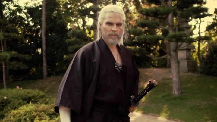 Tuż przed walką. - Geralt-samuraj na fanowskim filmiku - wiadomość - 2017-08-14