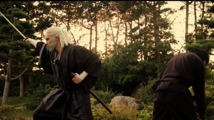 Klasyczna scena z filmów samurajskich. - Geralt-samuraj na fanowskim filmiku - wiadomość - 2017-08-14