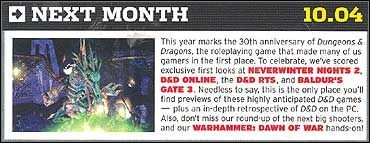 W przyszłym miesiącu PC Gamer zaprezentuje zapowiedzi Baldur's Gate 3 i Neverwinter Nights 2 - ilustracja #1