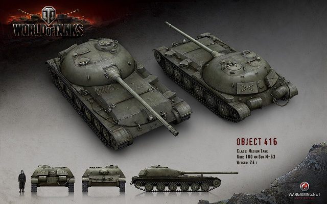 Objekt 416 czyli „naleśnik” lub też „radziecki ELC AMX”. - World of Tanks – aktualizacja 8.8 startuje już jutro - wiadomość - 2013-09-10