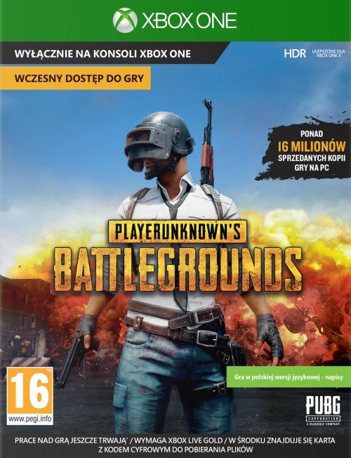 Polska okładka Playerunknown's Battlegrounds na XOne.