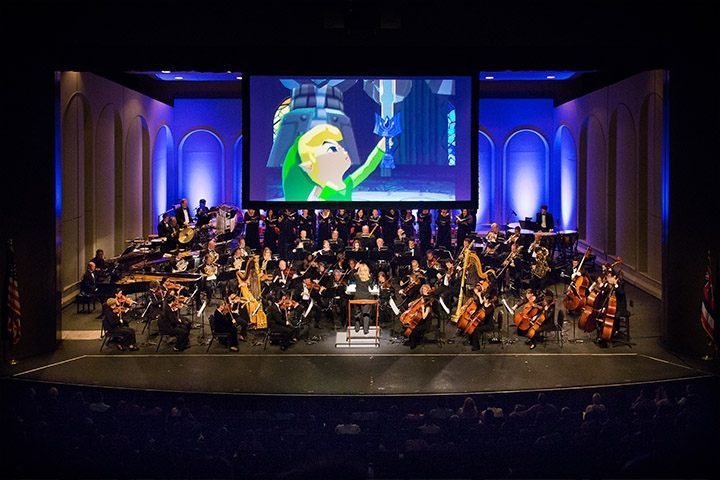 Orkiestra symfoniczna oraz wizualizacja podczas jednego z koncertów. - Wygraj bilety na koncert muzyki z serii The Legend of Zelda - wiadomość - 2016-05-23