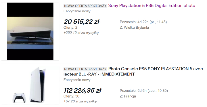 eBay walczy z ofertami sprzedaży zdjęć PS5 - ilustracja #1