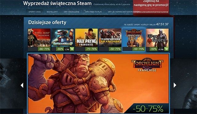 Noworoczne promocje na Steam (m.in. serie Max Payne, Total War i Torchlight) - ilustracja #1