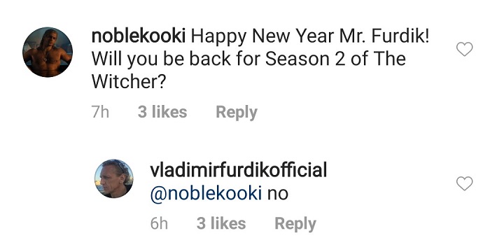 Vladimir Furdik nie będzie pracował przy drugim sezonie Wiedźmina.