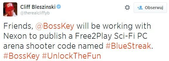 Cliff Bleszinski pracuje nad strzelanką free-to-play.