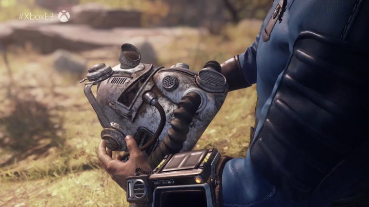 Bohater zbiera przedwojenne wyposażenie. - Pierwszy gameplay trailer gry Fallout 76 - wiadomość - 2018-06-11