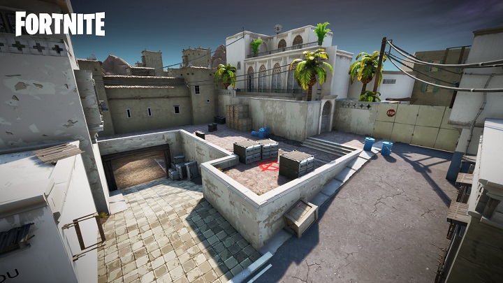 Oto jak prezentuje się mapa Dust 2 w grze Fortnite. - Zobacz mapę Dust 2 z CS:GO przeniesioną do Fortnite - wiadomość - 2020-02-16