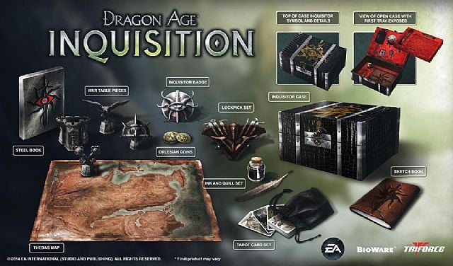 Wizualizacja edycji kolekcjonerskiej gry Dragon Age: Inkwizycja. - Dragon Age: Inkwizycja – kompendium wiedzy [Aktualizacja #17: Intruz, GOTY Edition, patche 10 i 11] - wiadomość - 2015-10-13